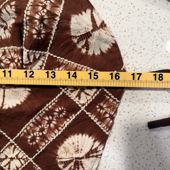 Brown Halter Top Tie Dy Cowrie Shells Small Boho Beach Festival Y2K Tropical - Picture 4 of 5